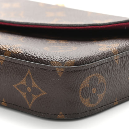 Louis Vuitton Monogram Pochette Felicie Chain Wallet Fuchsia 9 of 9
