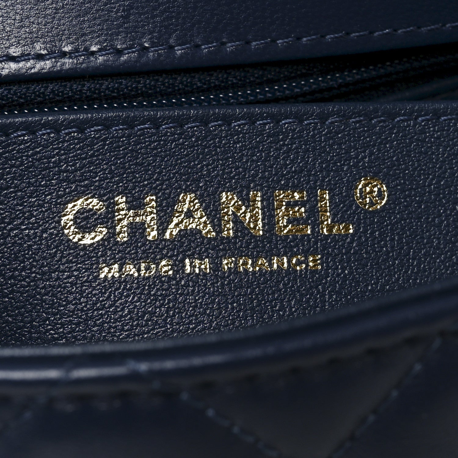 Chanel Lambskin Quilted Small Top Handle Square Flap Navy Blue 6 of 11