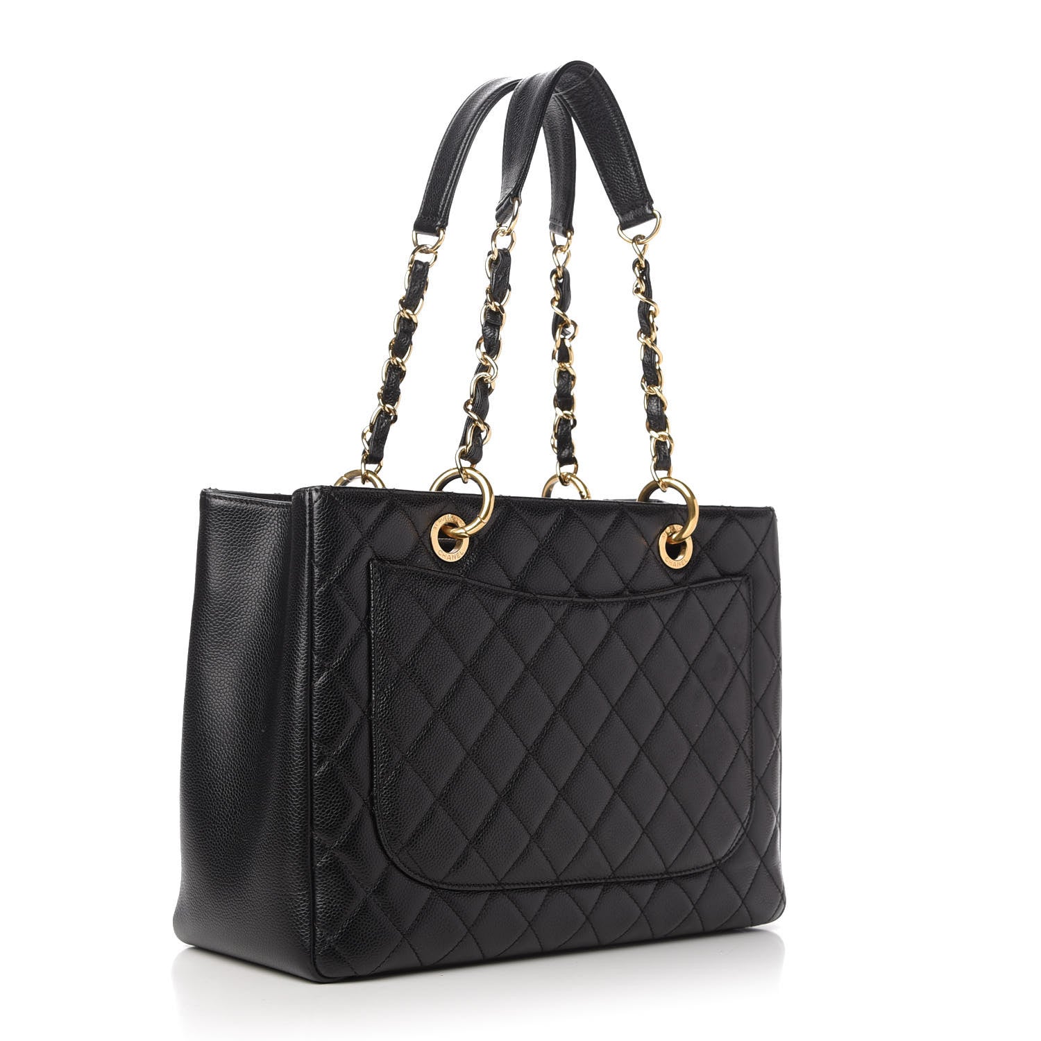 Chanel Caviar Quilted Grand Shopping Tote GST Black 3 of 10