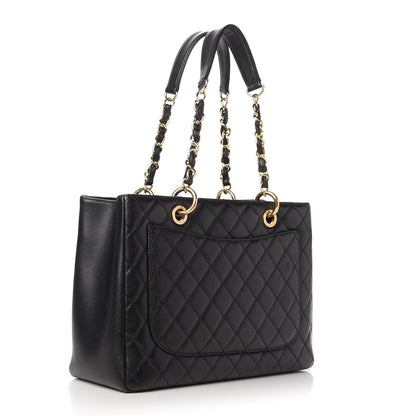 Chanel Caviar Quilted Grand Shopping Tote GST Black 3 of 10