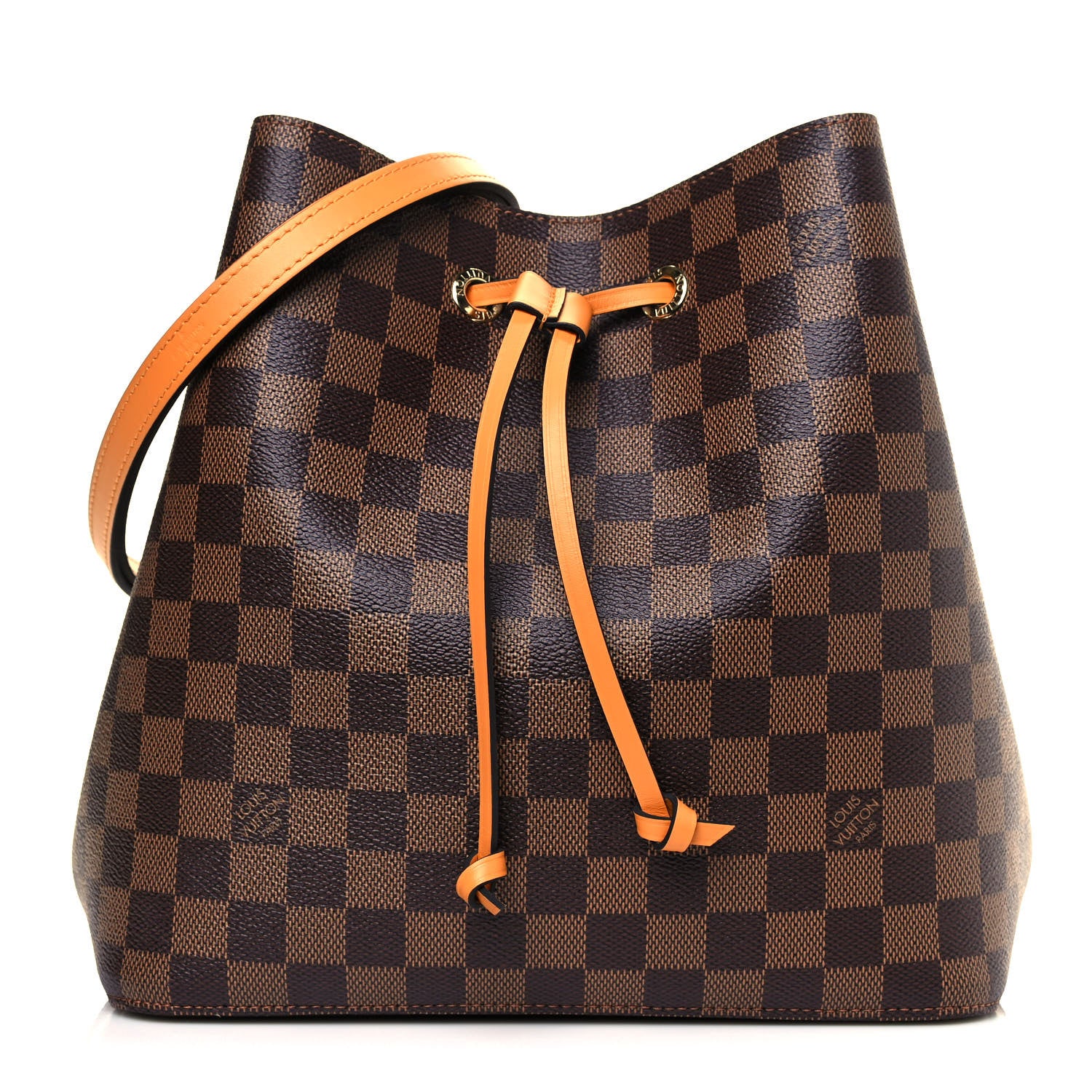 Louis Vuitton Damier Ebene Neonoe MM Safran 1 of 9