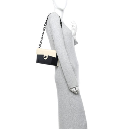 Chanel Acrylic Single Flap Black White 2 of 15