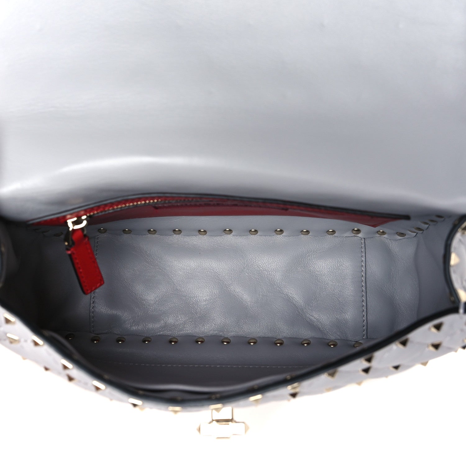 Valentino Garavani Nappa Medium Rockstud Spike Striped Shoulder Bag Multicolor 5 of 8