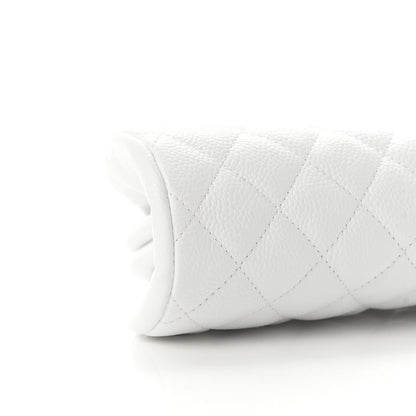 Chanel Caviar Quilted Timeless Clutch White 7 of 10