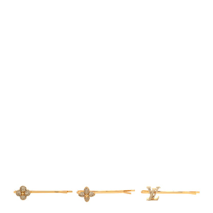 Louis Vuitton Monogram Louisa Crystal Barrette Set 1 of 4