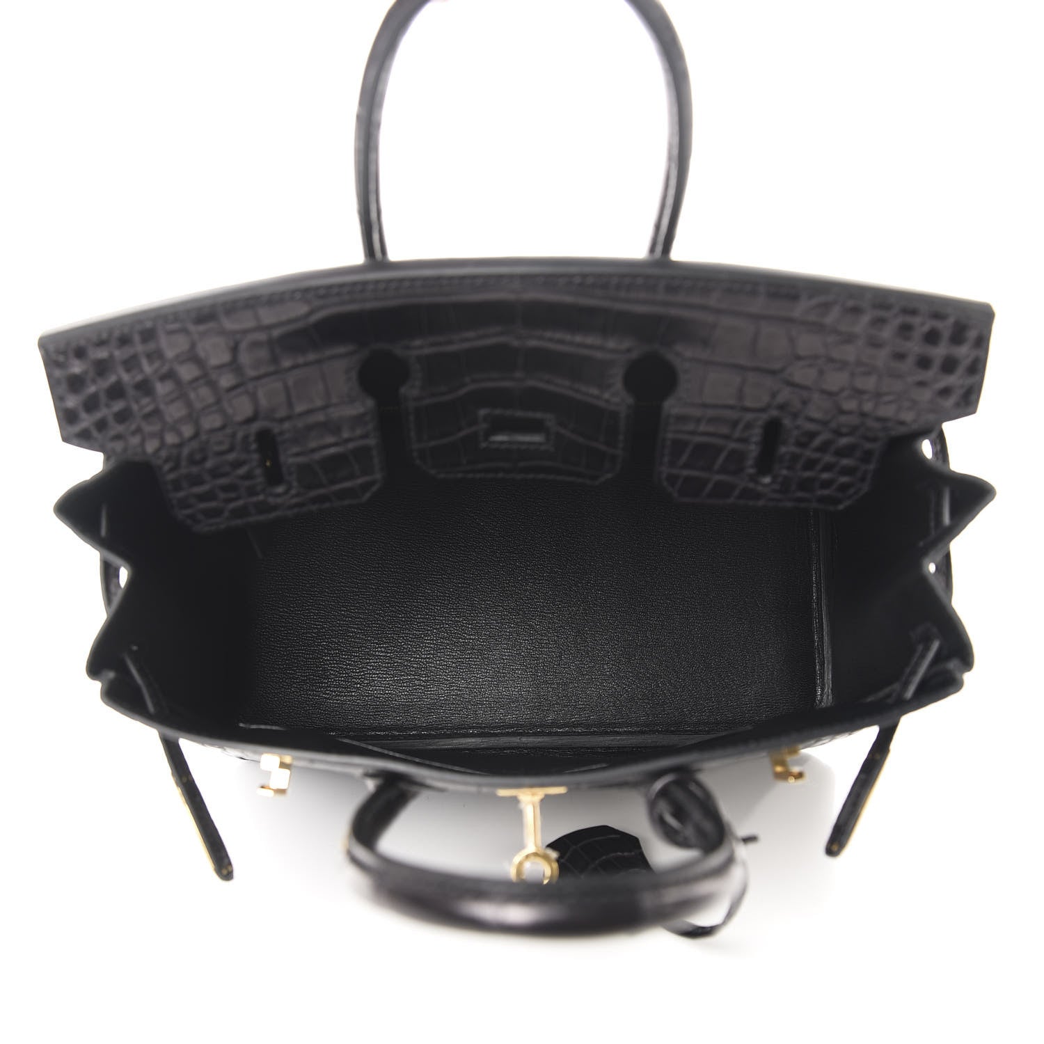 Hermes Matte Alligator Birkin 25 Black 15 of 32