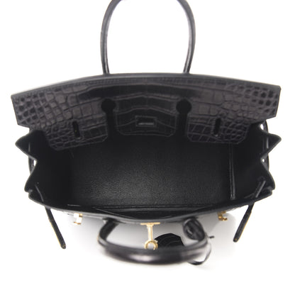 Hermes Matte Alligator Birkin 25 Black 15 of 32