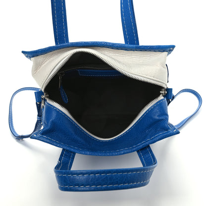 Balenciaga Veau Arena Multicolore XS Bazar Shopper Tote Bleu Lazuli White 5 of 9