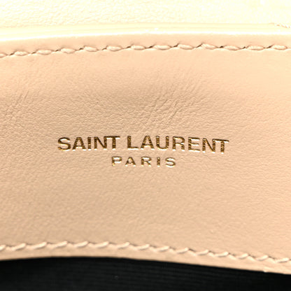 Saint Laurent Calfskin Y Quilted Monogram Small Loulou Chain Satchel Dark Beige 7 of 10