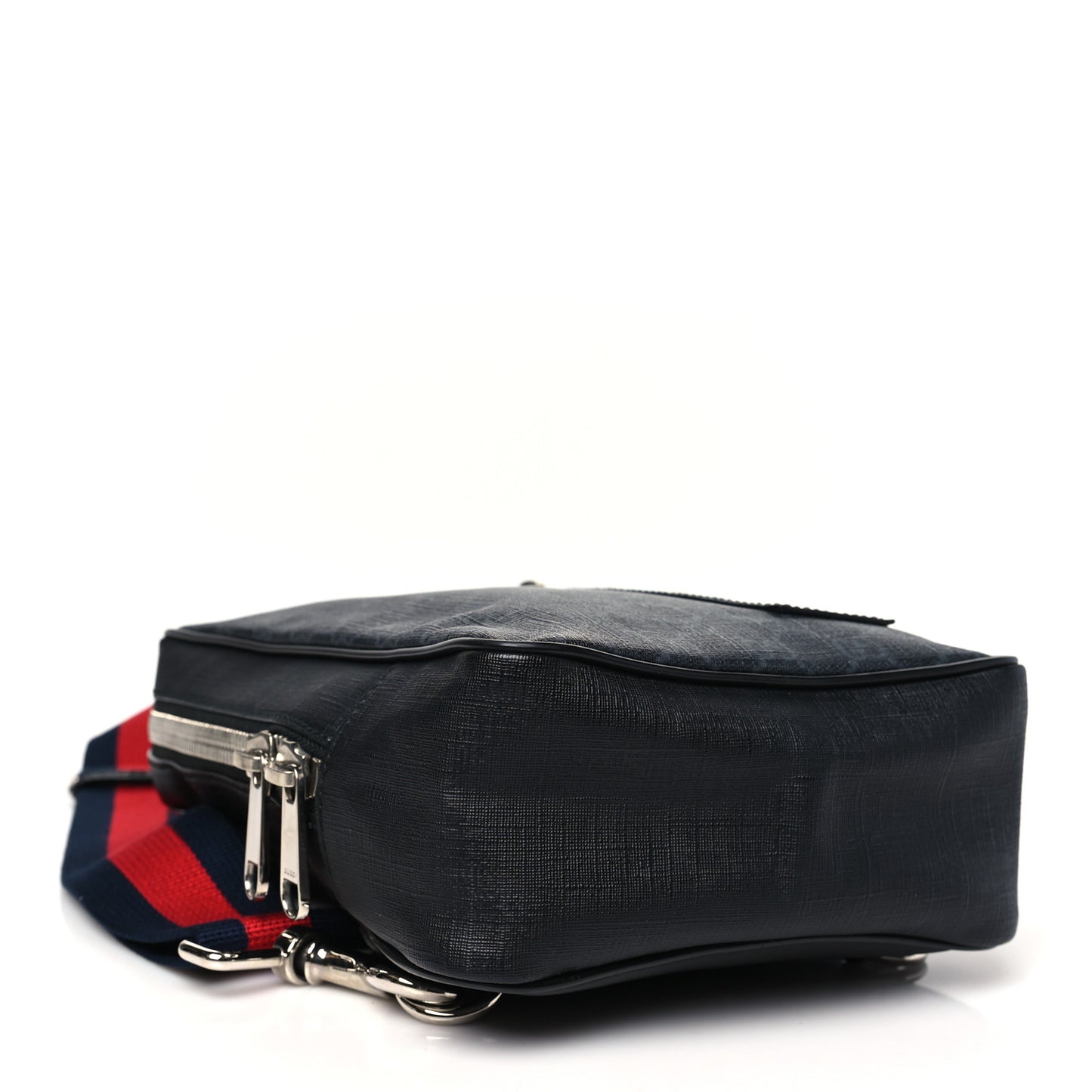 GG Supreme Monogram Web Belt Bag Black Grey