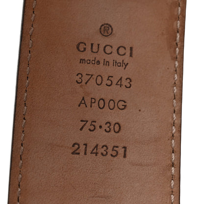 Gucci Calfskin Interlocking G 37mm Belt 75 30 Camelia 5 of 7