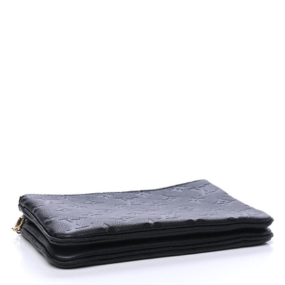 Louis Vuitton Empreinte Double Zip Pochette Black 3 of 5