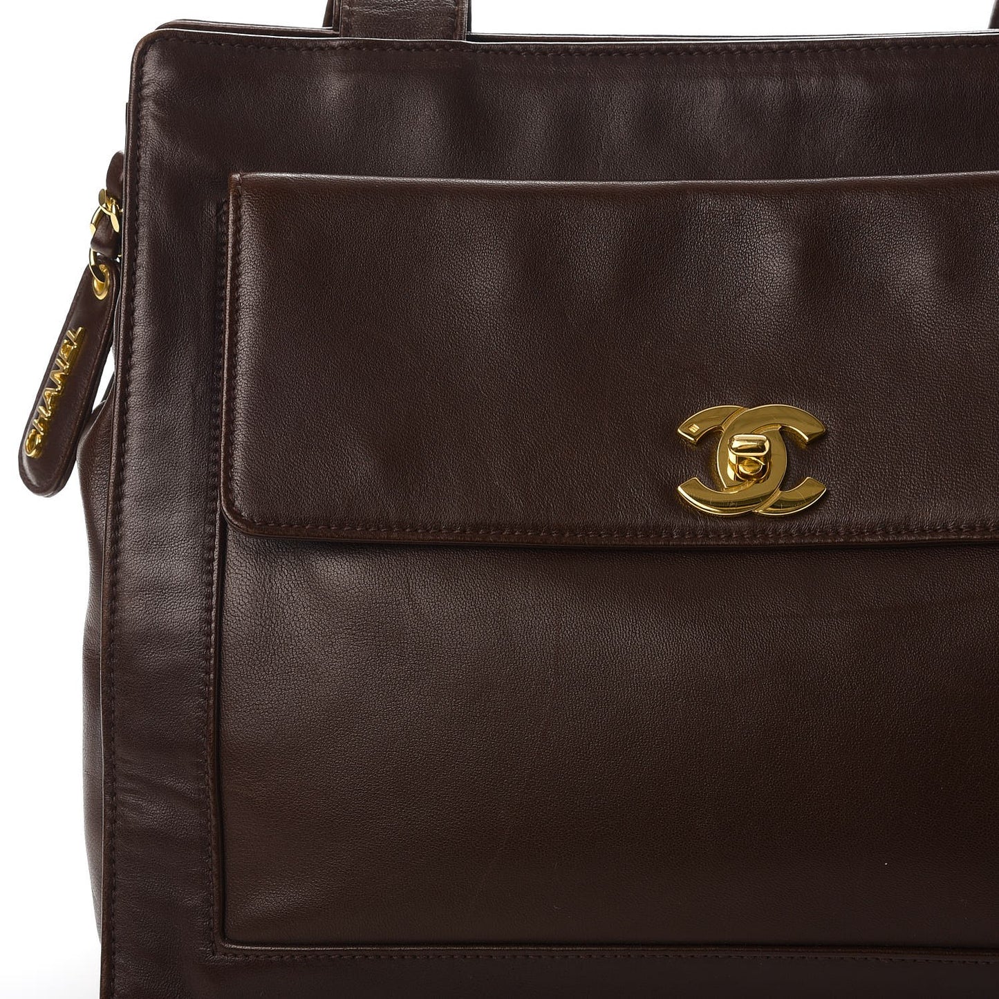 Lambskin CC Tote Brown