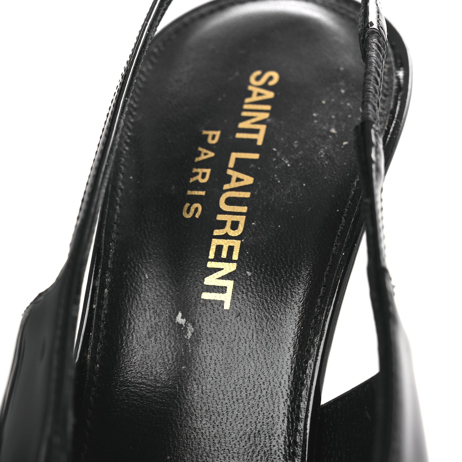 Saint Laurent Vernice Grupy Madame 115mm Slingback Pumps 38 Black 11 of 13