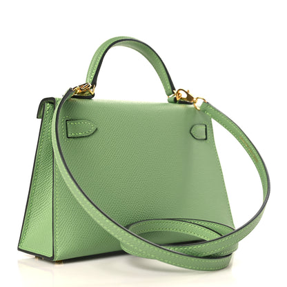 Hermes Epsom Mini Kelly Sellier 20 Vert Criquet 3 of 9