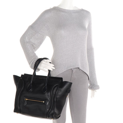 Celine Smooth Calfskin Mini Luggage Black 2 of 9