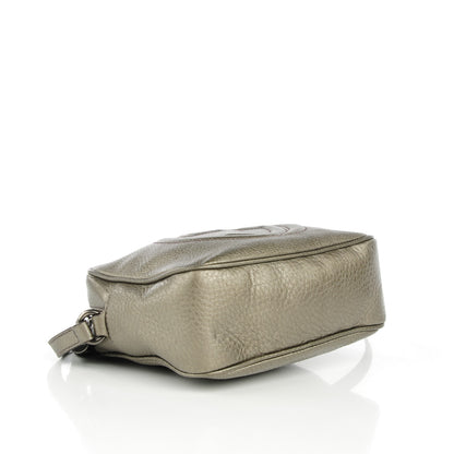 Gucci Metallic Pebbled Calfskin Small Soho Disco Bag Sasso 4 of 7