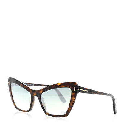 Tom Ford Valesca Cat Eye Sunglasses TF555 Tortoise 1 of 9