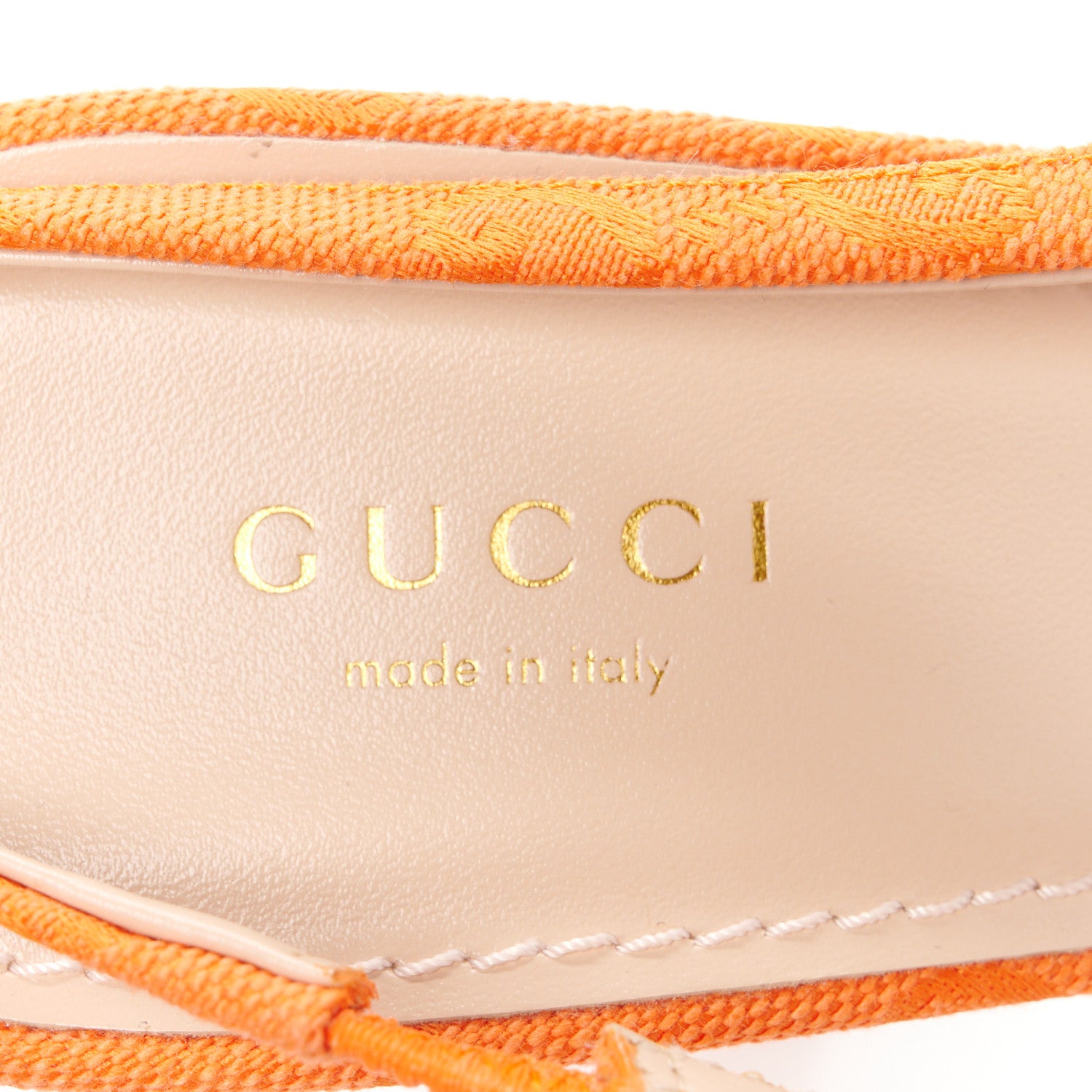 Gucci Monogram Horsebit 85mm Erin Slingback Pumps 40 Orange 7 of 9