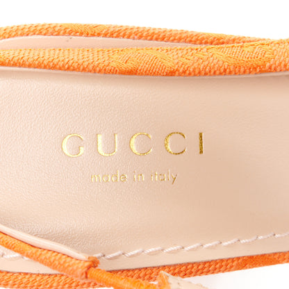Gucci Monogram Horsebit 85mm Erin Slingback Pumps 40 Orange 7 of 9