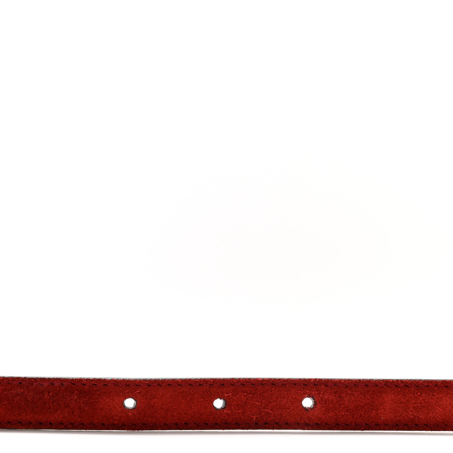 Gucci Suede Calfskin Torchon Double G 15mm Belt 75 30 Red 3 of 6