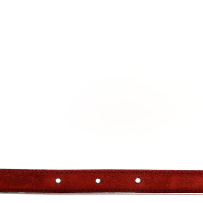 Gucci Suede Calfskin Torchon Double G 15mm Belt 75 30 Red 3 of 6