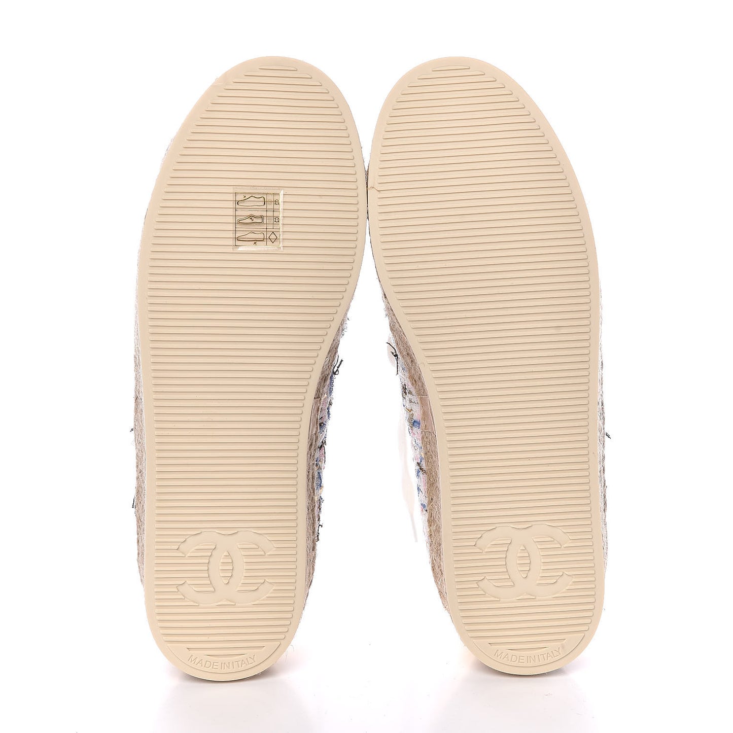 Tweed Laminated Lambskin Lace Up Espadrilles 37 Pink Blue Gold White