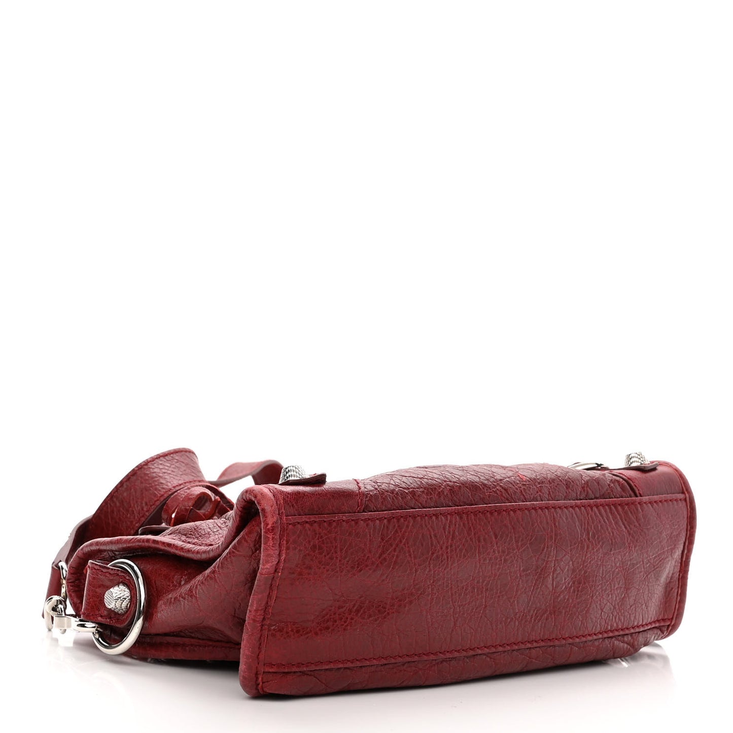 Agneau Giant 12 Silver Hardware Mini City Rouge Cerise