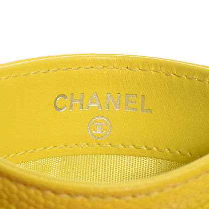 Chanel Caviar Timeless CC Card Holder Yellow 7 of 8