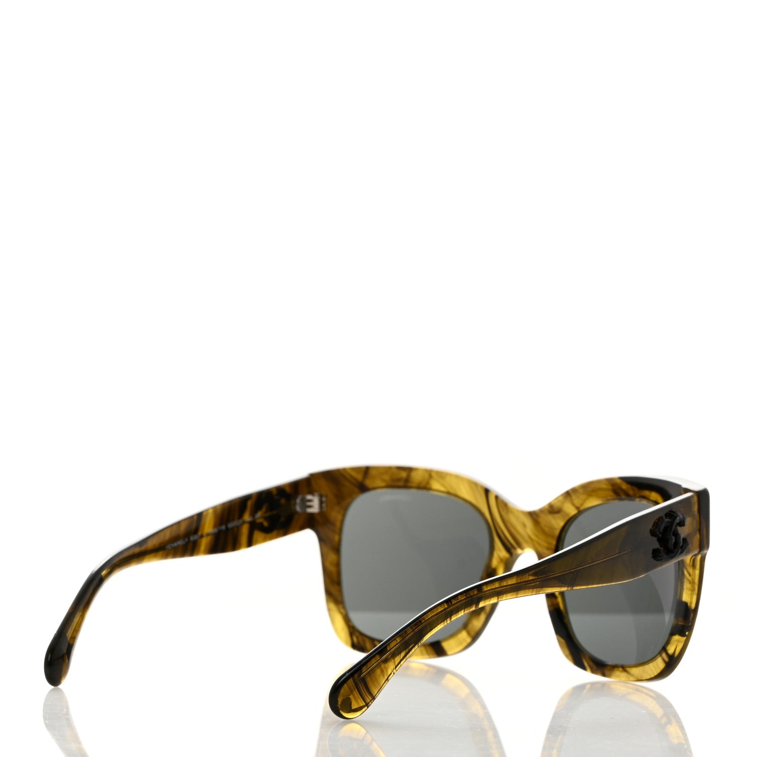 Chanel Acetate CC Fall Square Sunglasses 5357 Yellow 4 of 8