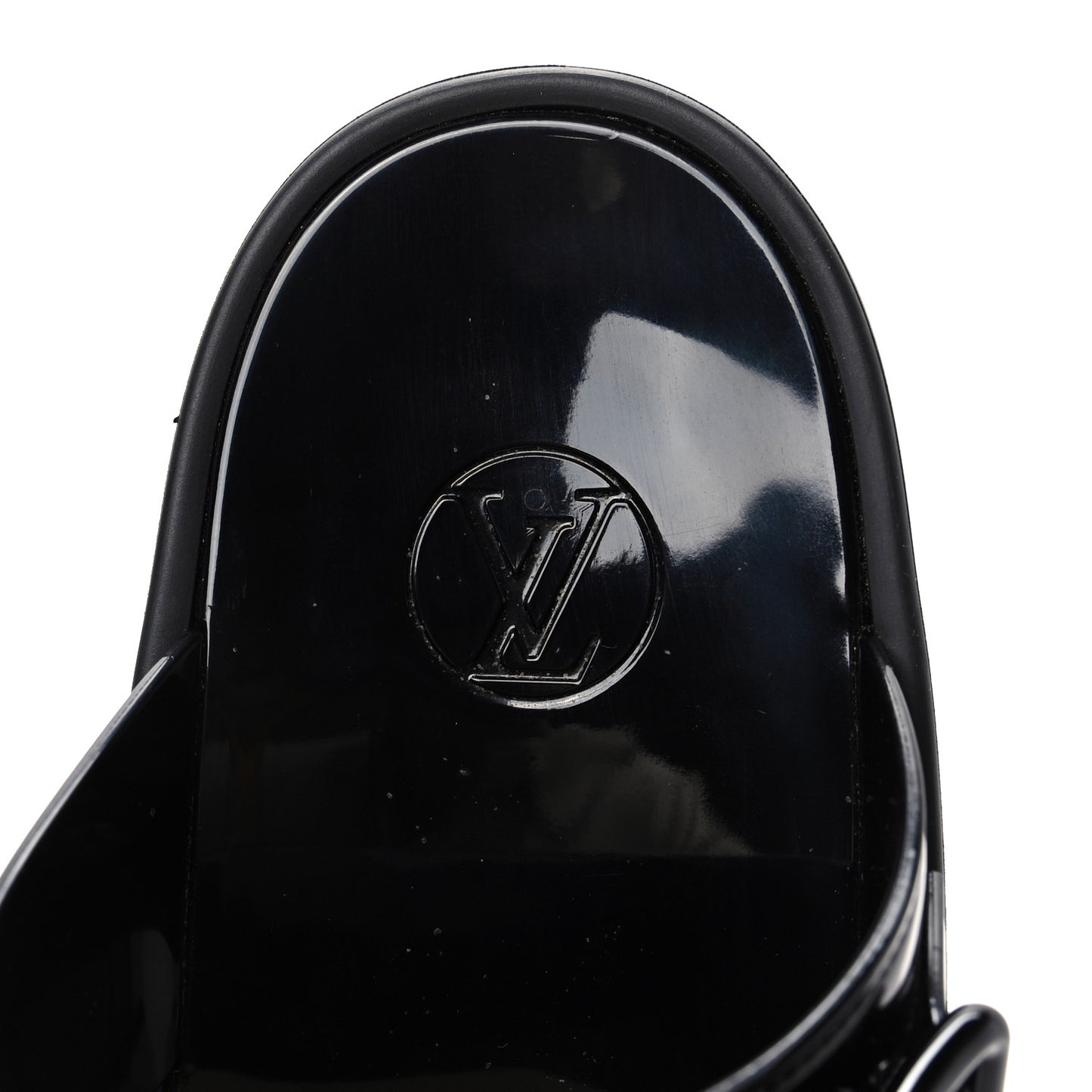 Monogram Sunbath Flat Mule Sandals 40 Black
