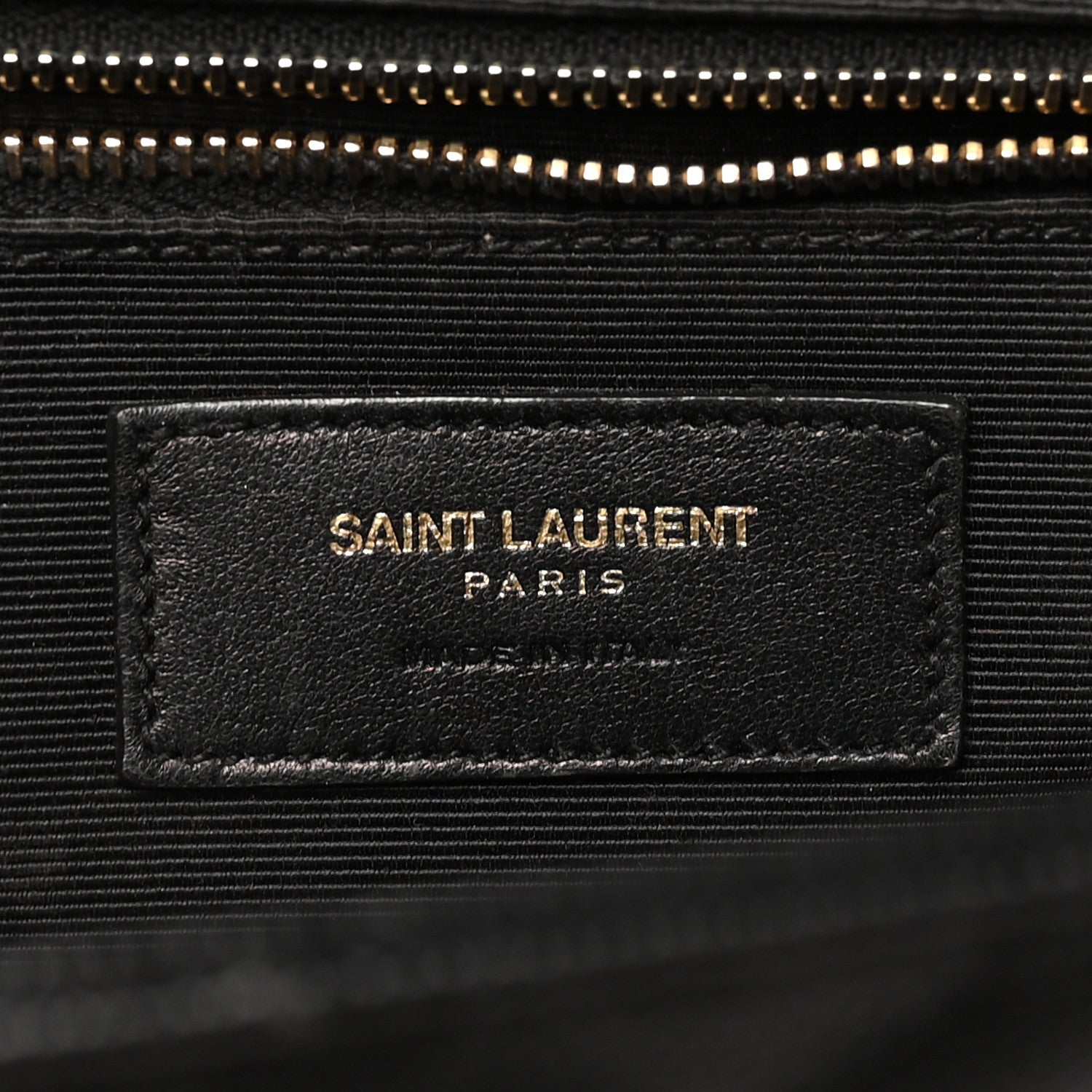 Saint Laurent Grain De Poudre Matelasse Chevron Large Monogram Satchel Black 6 of 10