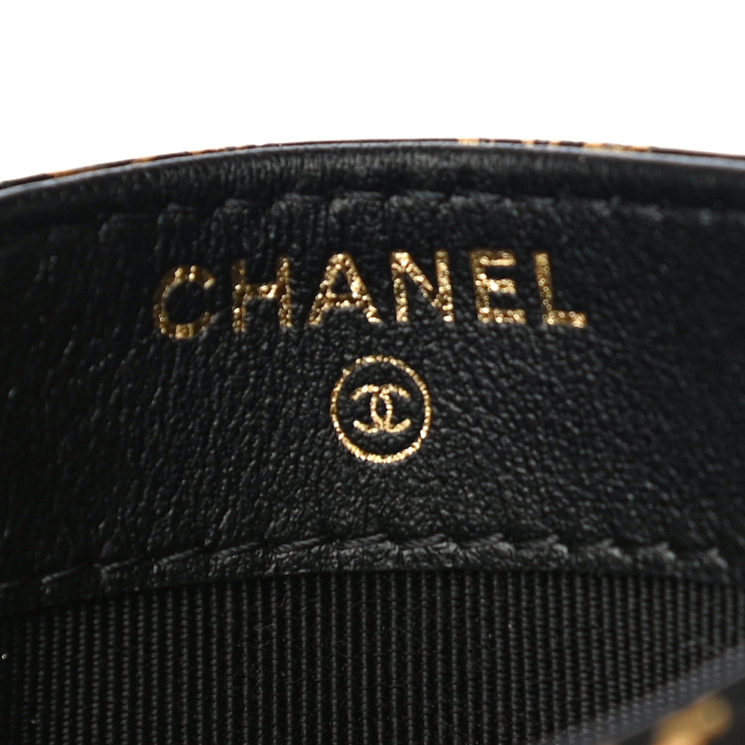 Chanel Calfskin Crocodile Embossed Graffiti 2.55 Cocodile Reissue Card Holder Black Gold 6 of 8