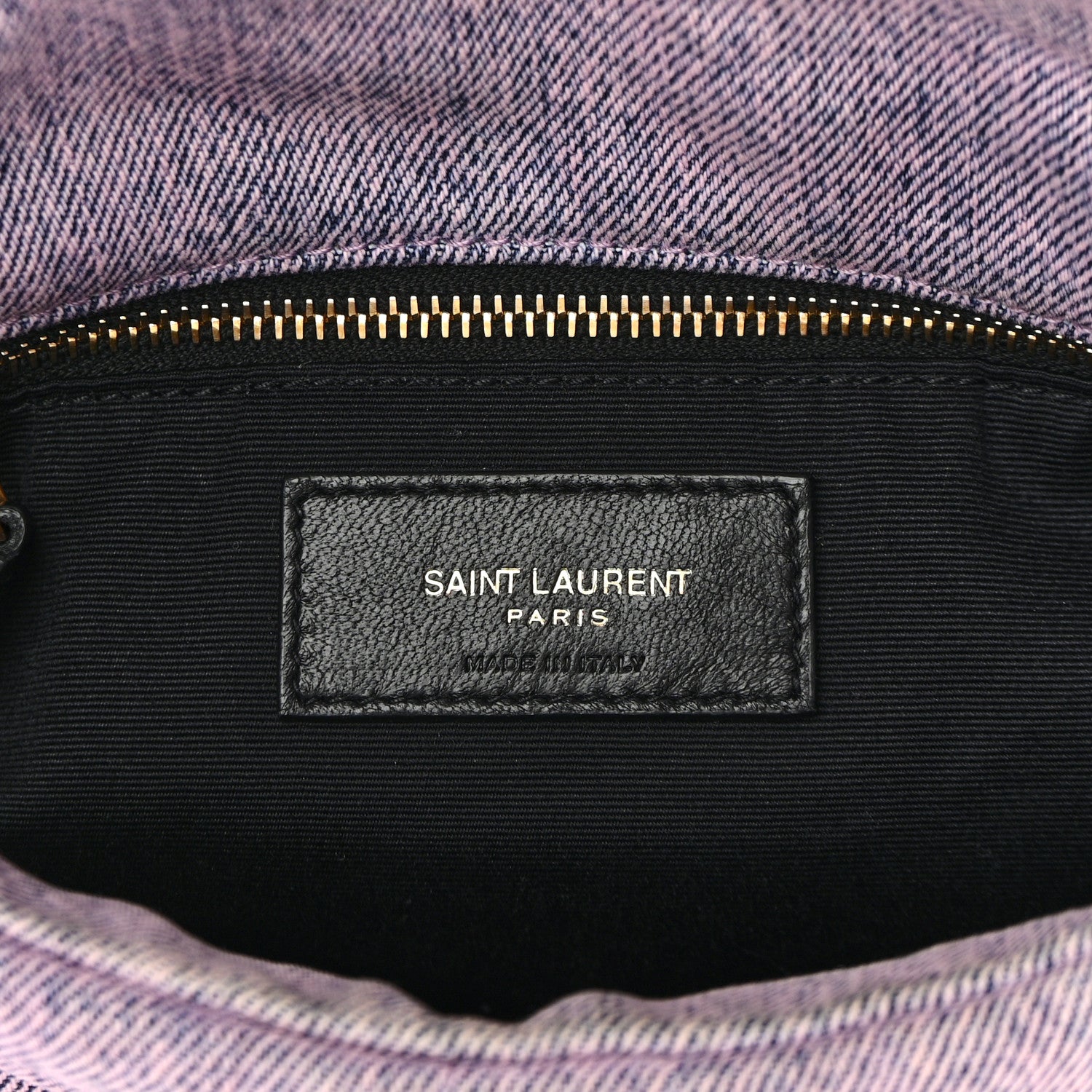 Saint Laurent Denim Quilted Small Loulou Puffer Monogram Chain Satchel Bleached Lilac 6 of 10