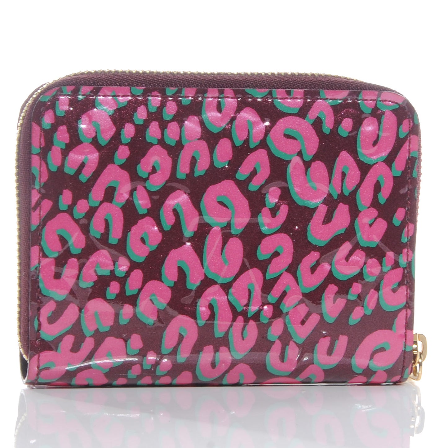 Leopard Zippy Coin Purse Wallet Rouge Fauviste