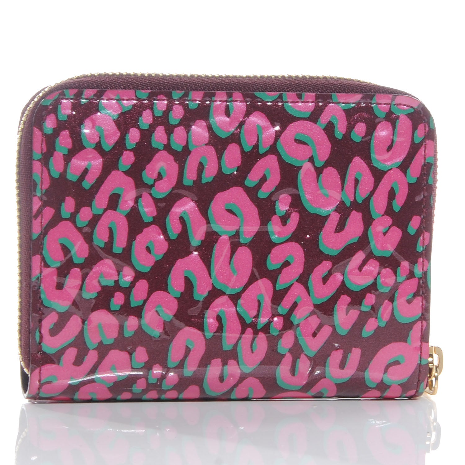 Louis Vuitton Leopard Zippy Coin Purse Wallet Rouge Fauviste 3 of 7