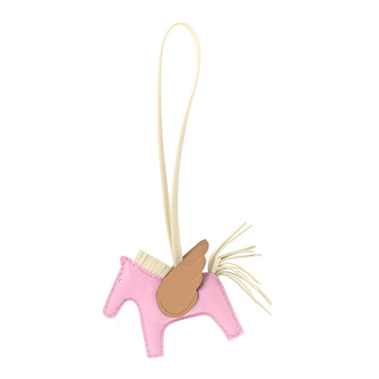 Hermes Milo Lambskin Grigri Rodeo Pegase Horse Bag Charm PM Mauve Sylvestre Craie Chai 1 of 5