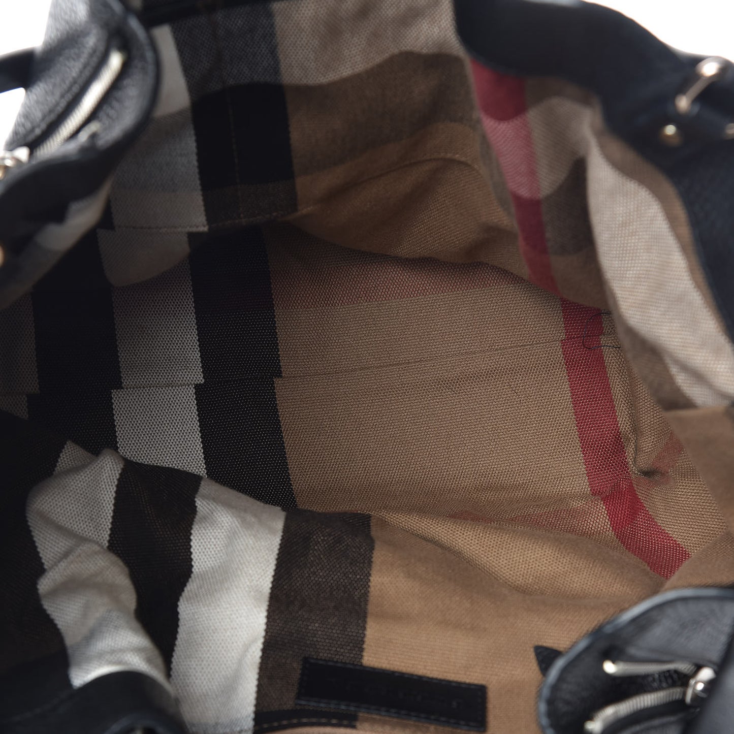 Grainy Calfskin House Check Medium Maidstone Black