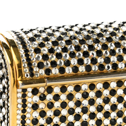 Judith Leiber Swarovski Crystal Clutch Gold Black 11 of 11