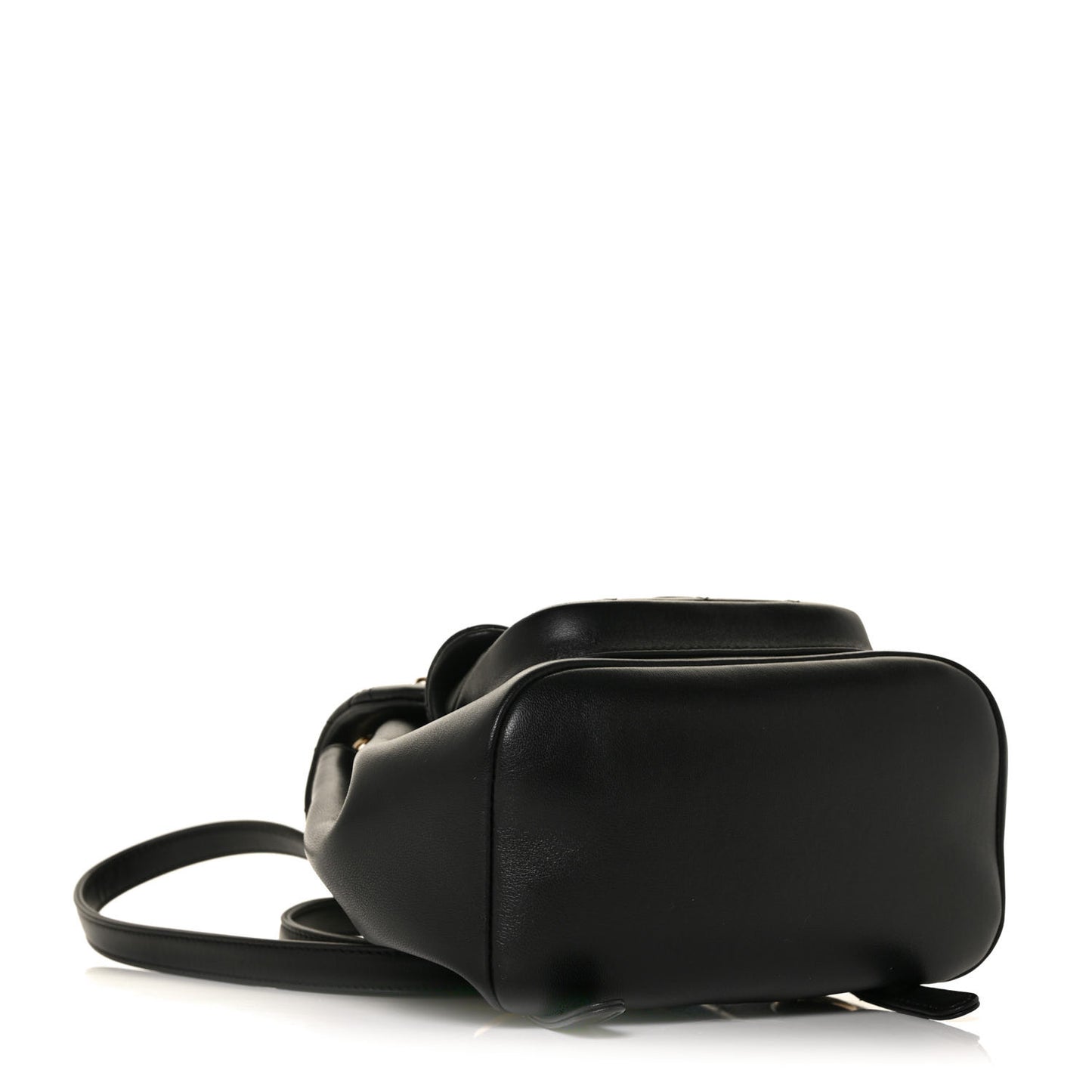 Lambskin Quilted Small Duma Drawstring Backpack Black