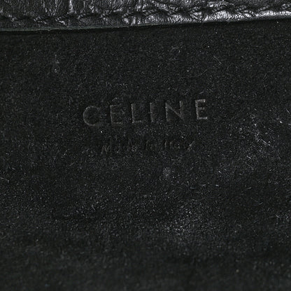 Celine Calfskin Crocodile Embossed Medium Phantom Luggage Black 6 of 10