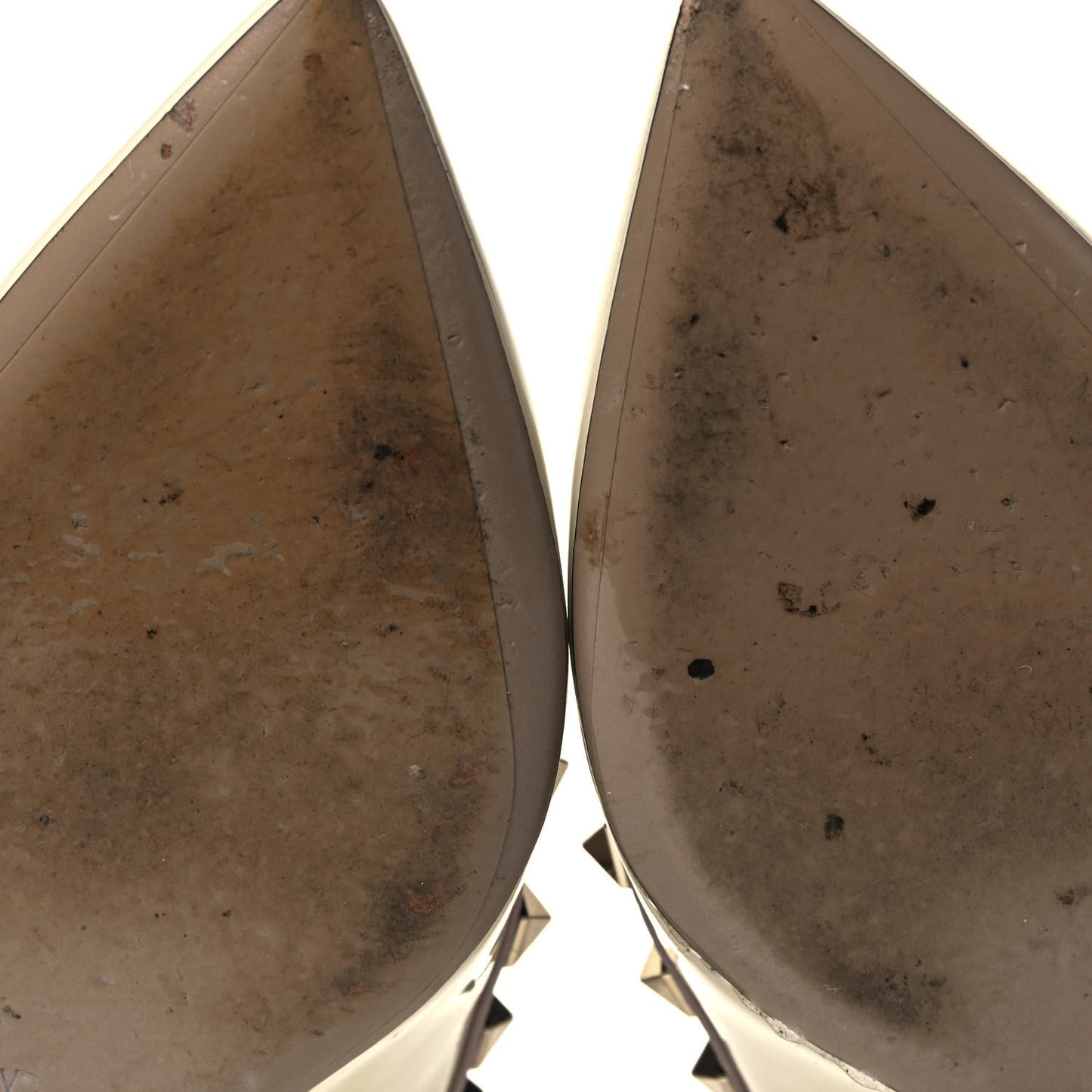 Patent Rockstud 70mm Wedges 36 Ivory Poudre