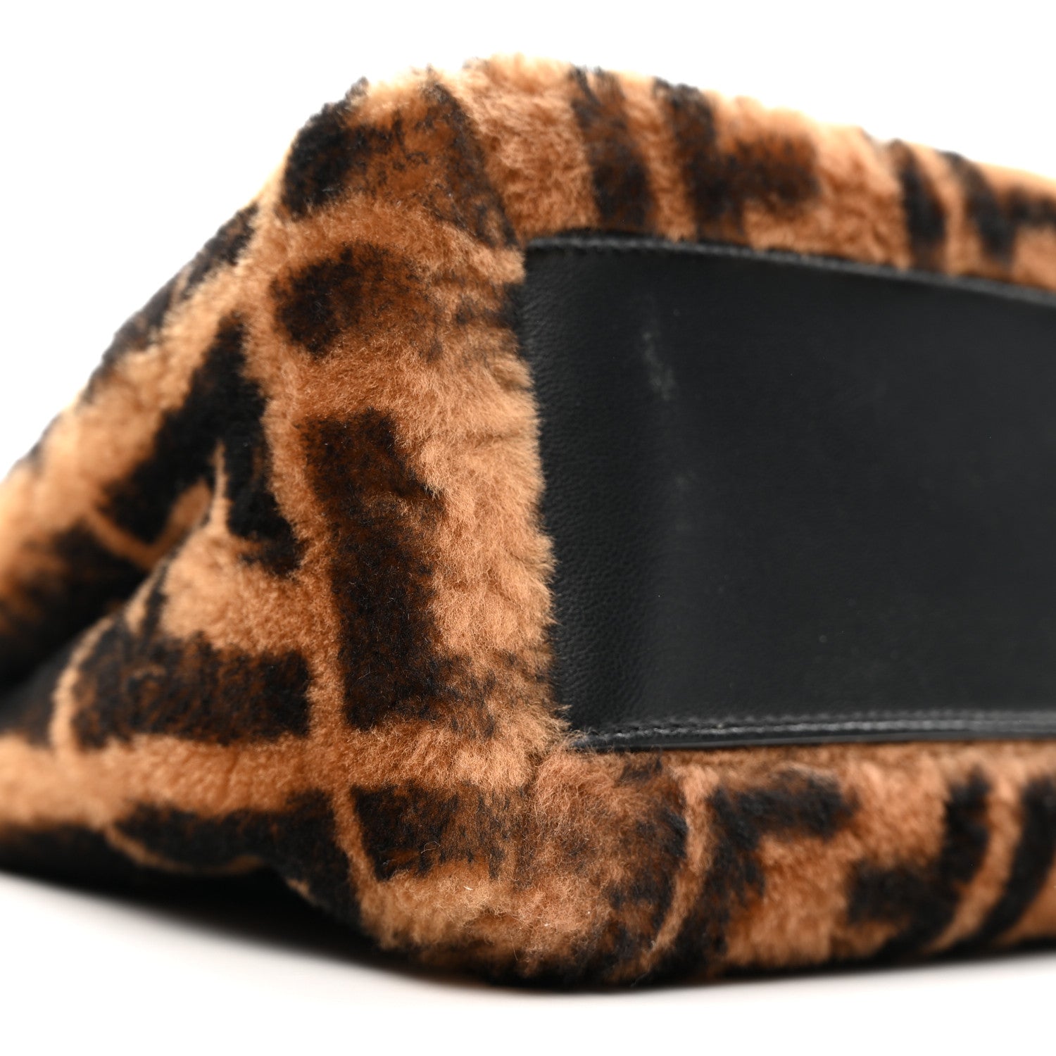 Fendi Shearling Nappa Macro FF 1974 Mini Peekaboo Iconic Satchel