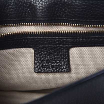 Gucci Pebbled Calfskin Medium Soho Flap Crossbody Black 7 of 9