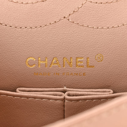 Chanel Patent Distressed Calfskin Quilted 2.55 Reissue 225 Flap Beige 6 of 13