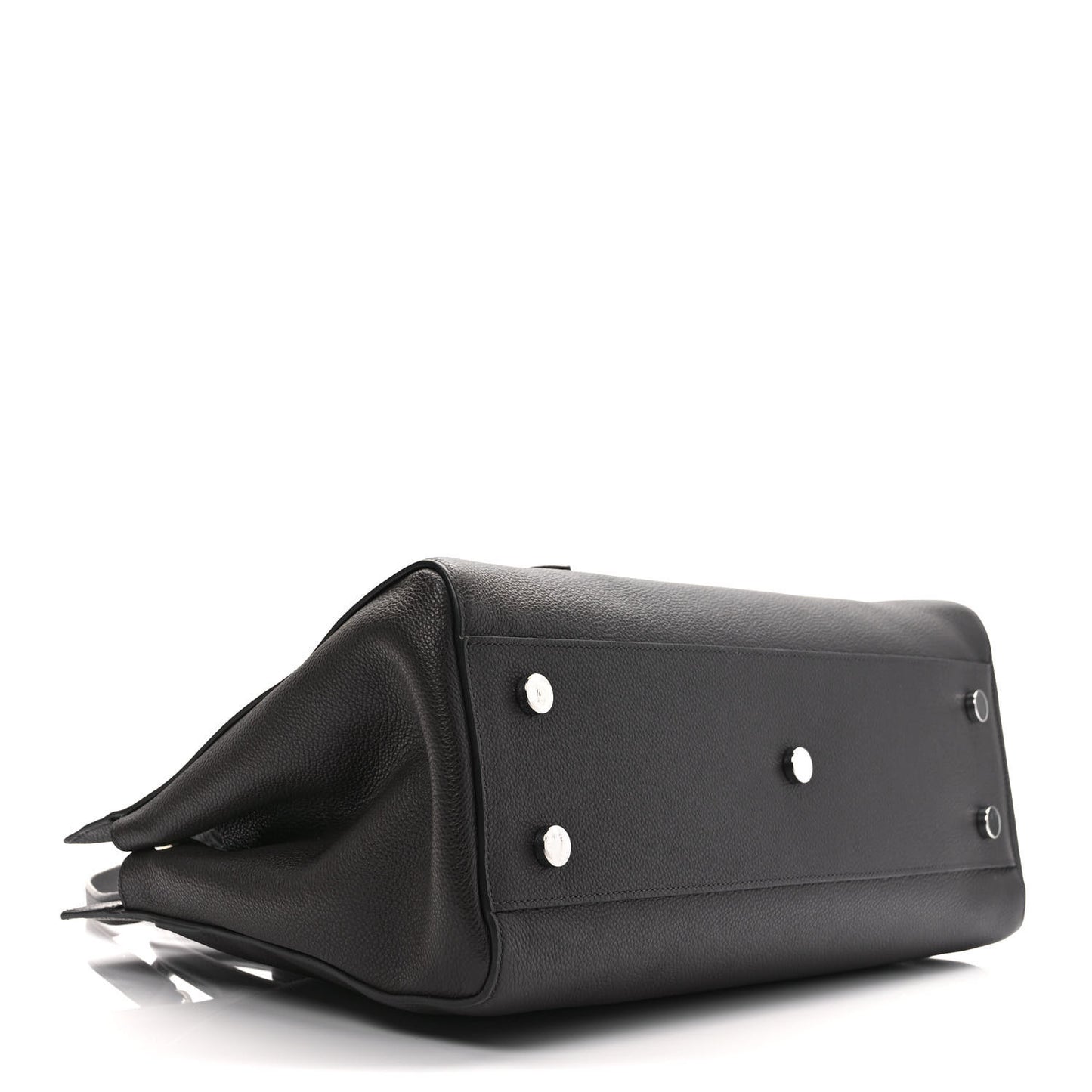 Grained Calfskin Medium Cabas Rive Gauche Coal