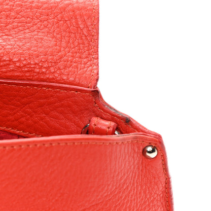 Salvatore Ferragamo Grained Calfskin Sofia Satchel Red 12 of 18