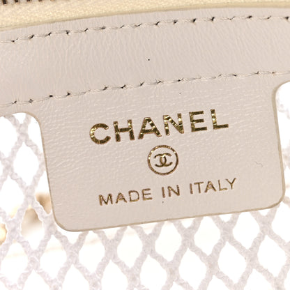Chanel Mesh Shiny Lambskin Chain Hobo White 7 of 14