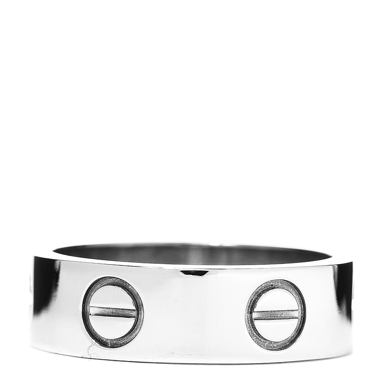 Cartier 18K White Gold 5.5mm LOVE Ring 50 5.25 3 of 5