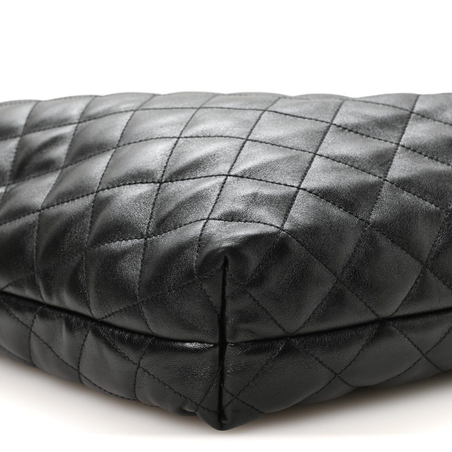 Saint Laurent Lambskin Quilted Maxi Icare Shopping Tote Black 9 of 10